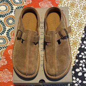 Clarks Men's Tan Suede Loafers